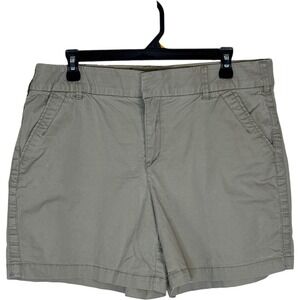Khakis & Co Womens Size 14 Khaki Stretch Cotton Blend Shorts Flexible Waist